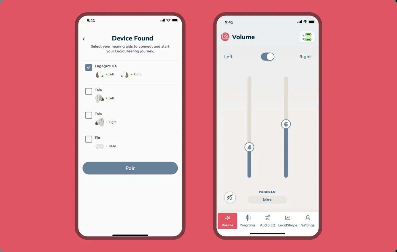 Device pairing and the volume screen