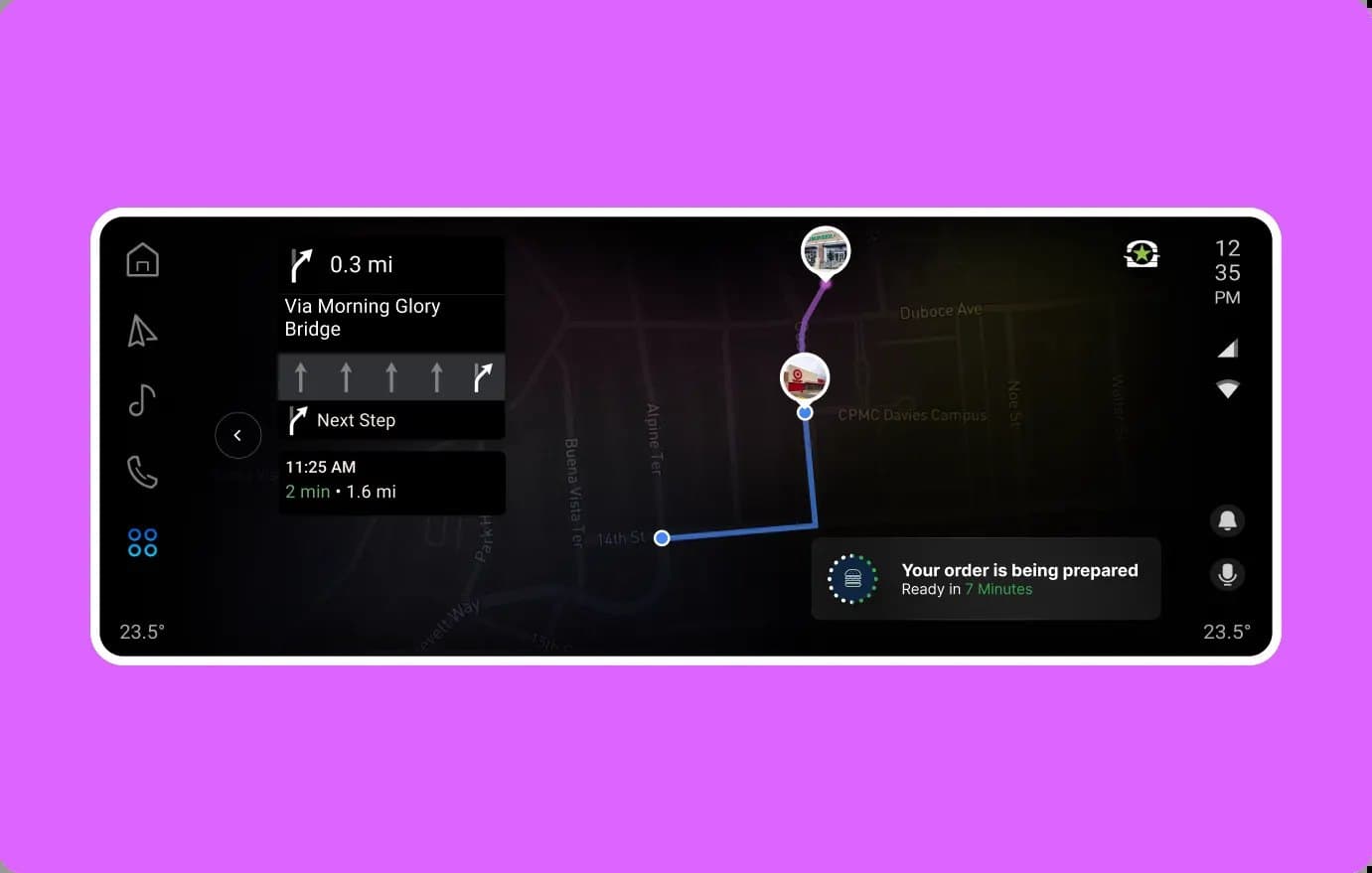 Order tracking on the route
